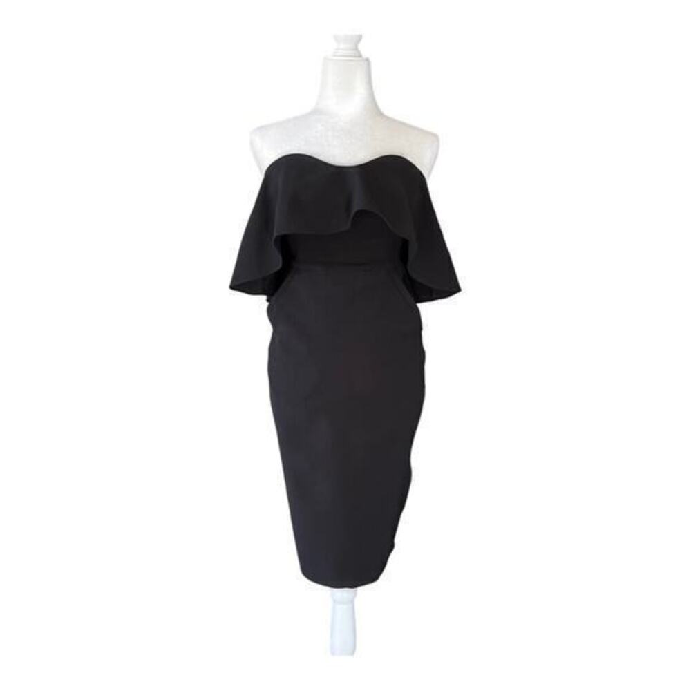 Chelsea28 Cocktail Dress Womens 4 Y2K Sweetheart Strapless NYE Black Pinup LBD